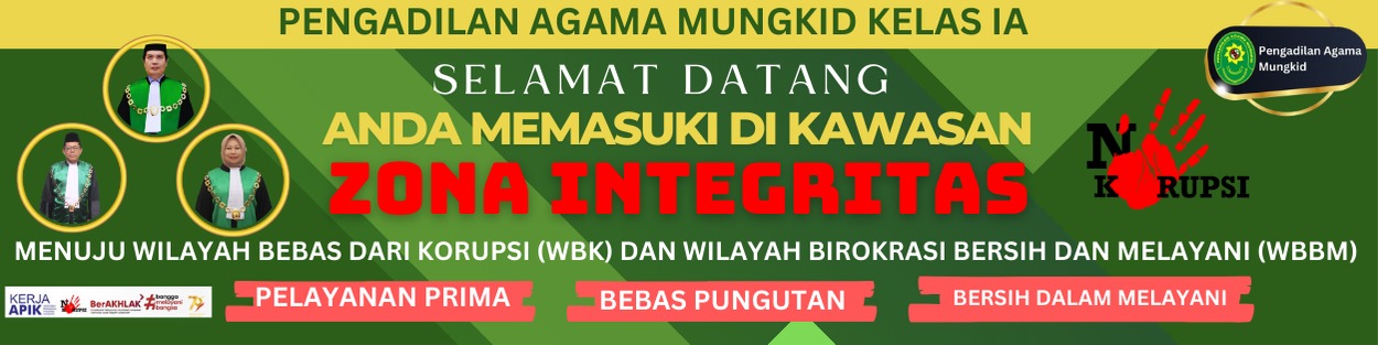 Selamat Datang di Kawasan Zona Integritas