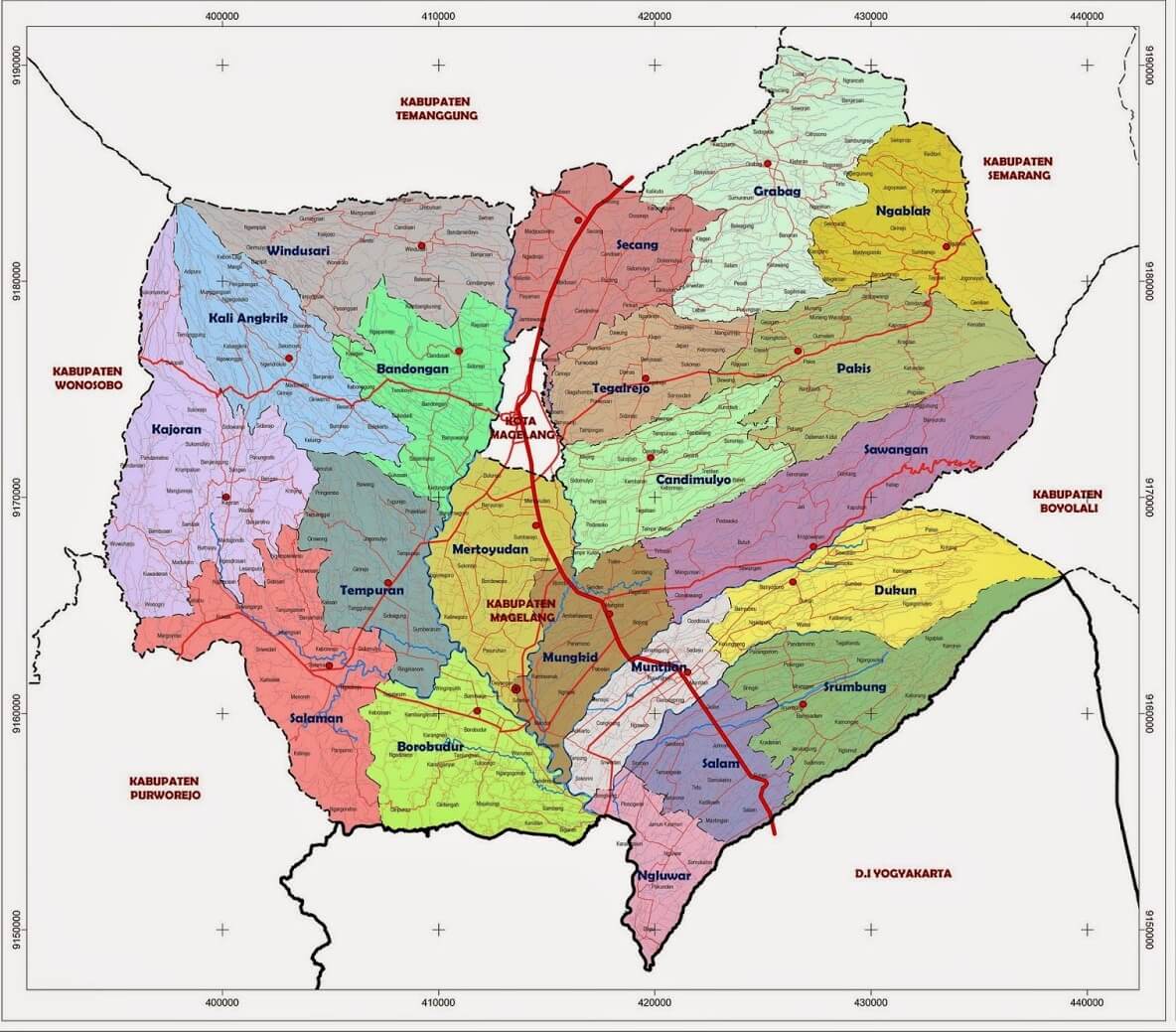 Peta Kabupaten Magelang